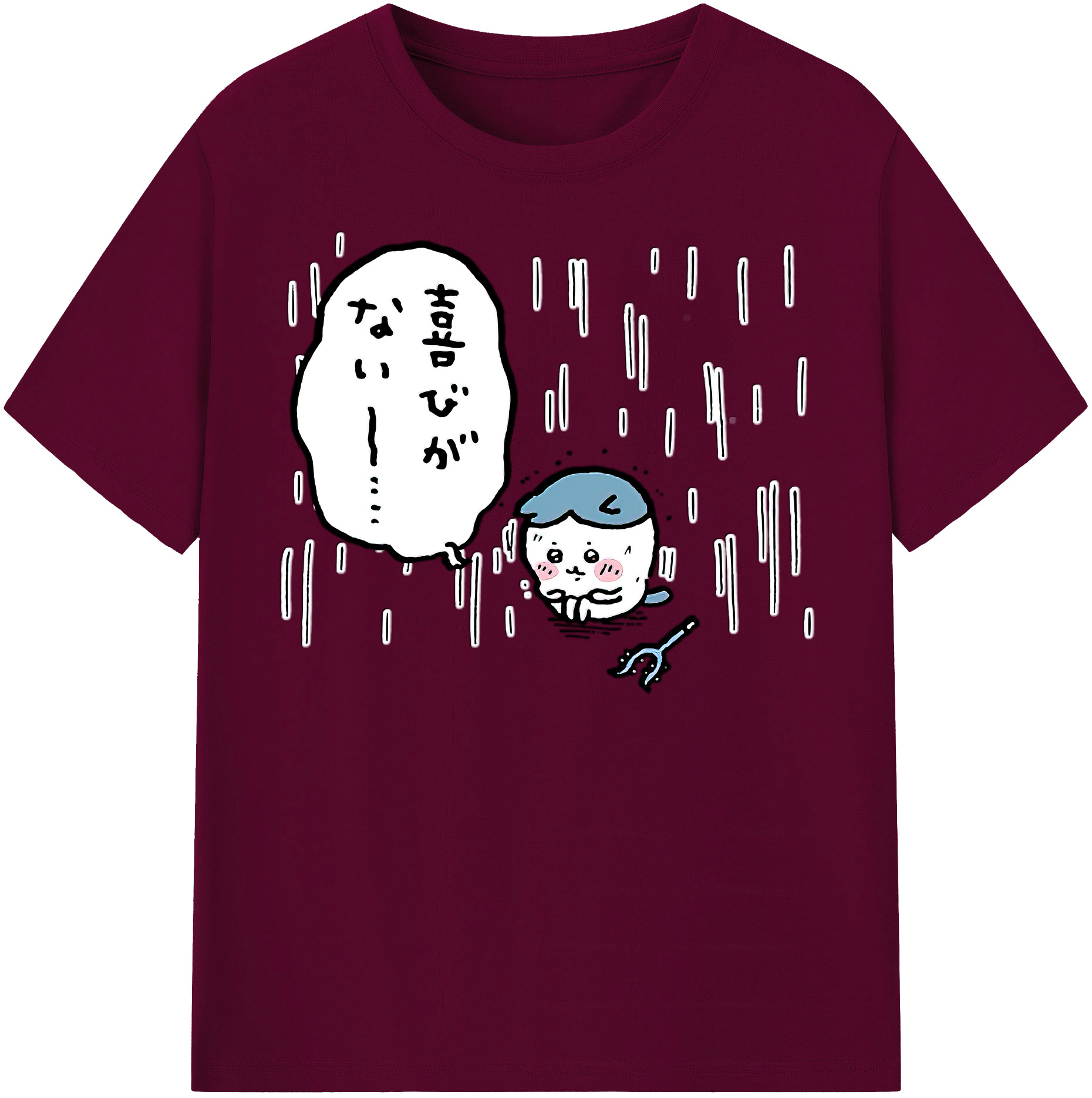 （画像用） ちいかわ ハチワレ Chii-kawa hachiware レディースカジュアルプリントTシャツ（綿100％）